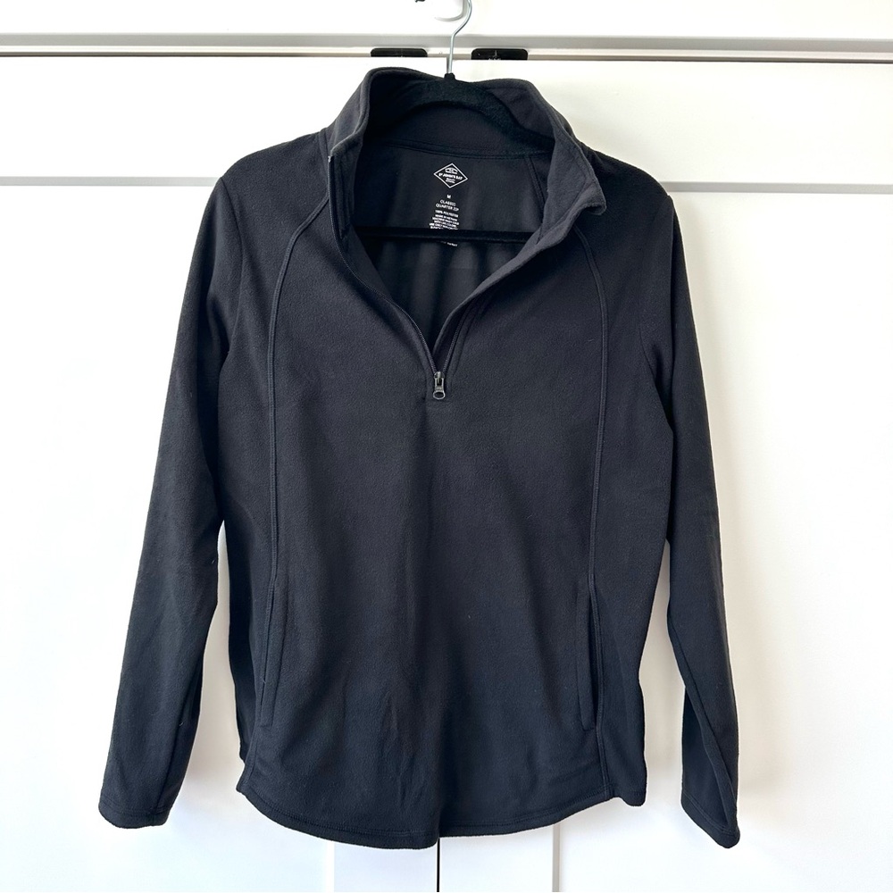 St. John's Bay Black Quarter-Zip Fleece